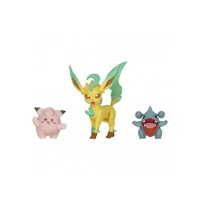 Pokemon Battle Figure Set - Clefairy, Gible and Leafeon