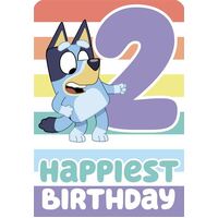 Bluey 2nd Birthday Card