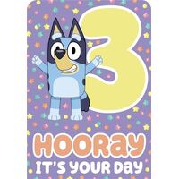 Bluey 3rd Birthday Card