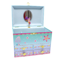 Pink Poppy - Shimmering Mermaid Medium Musical Jewellery Box